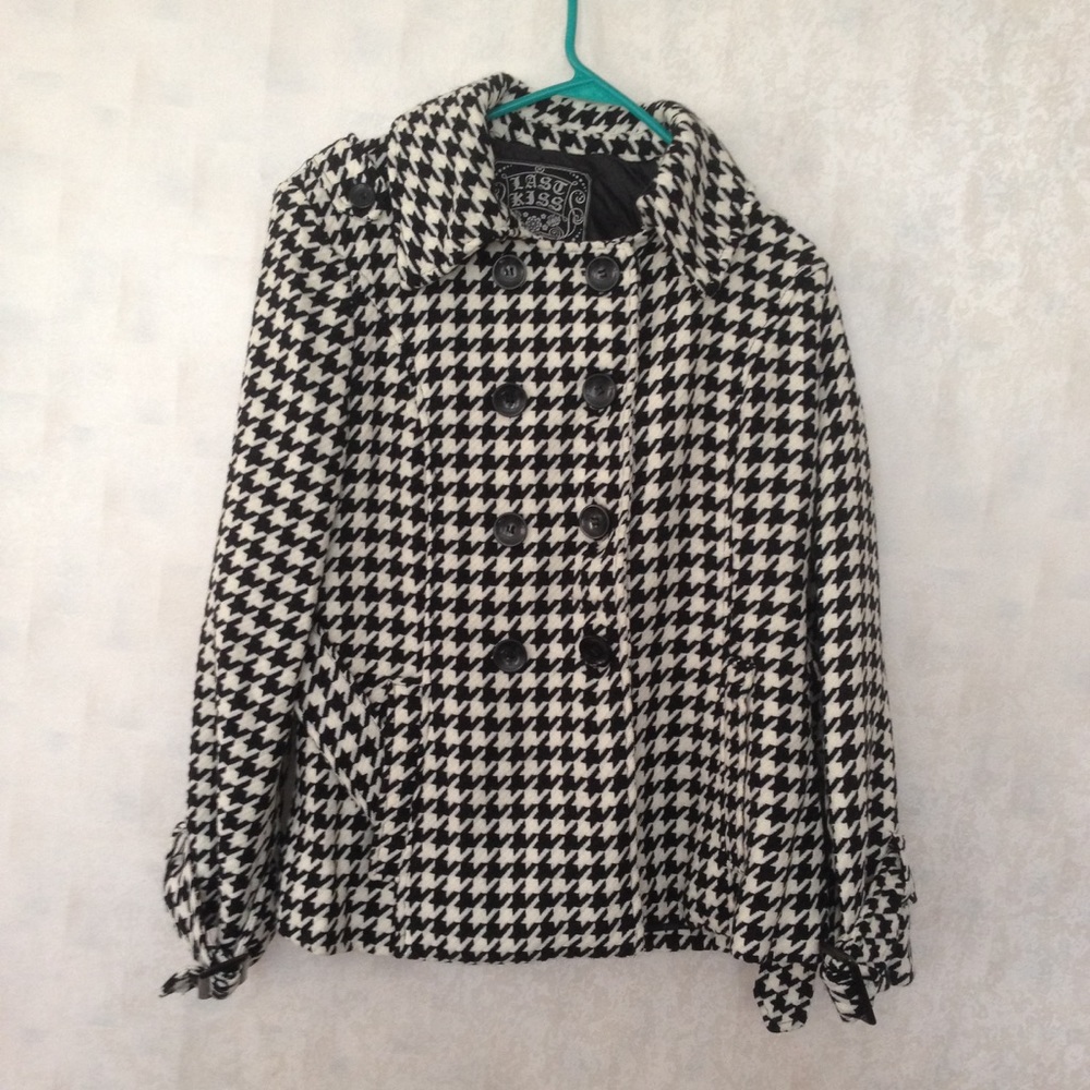 Black & White Checkered Coat